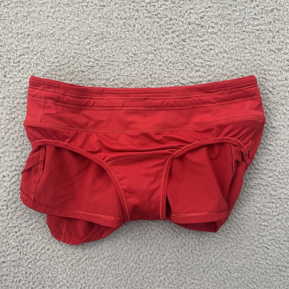 Lululemon Speed Up Shorts Low Rise 2.5" Dark Red Athletic Athleisure Women's 4 - Picture 3 of 8